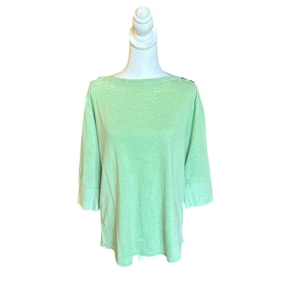 Jane and Delancey Boat Neck Top 3 Quarter Sleeve Lightweight Relaxed Women Small - Picture 1 of 10
